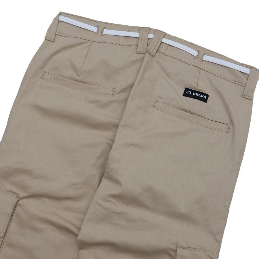 Calça Hocks Sarja Feminina Cargo - Caqui Popular