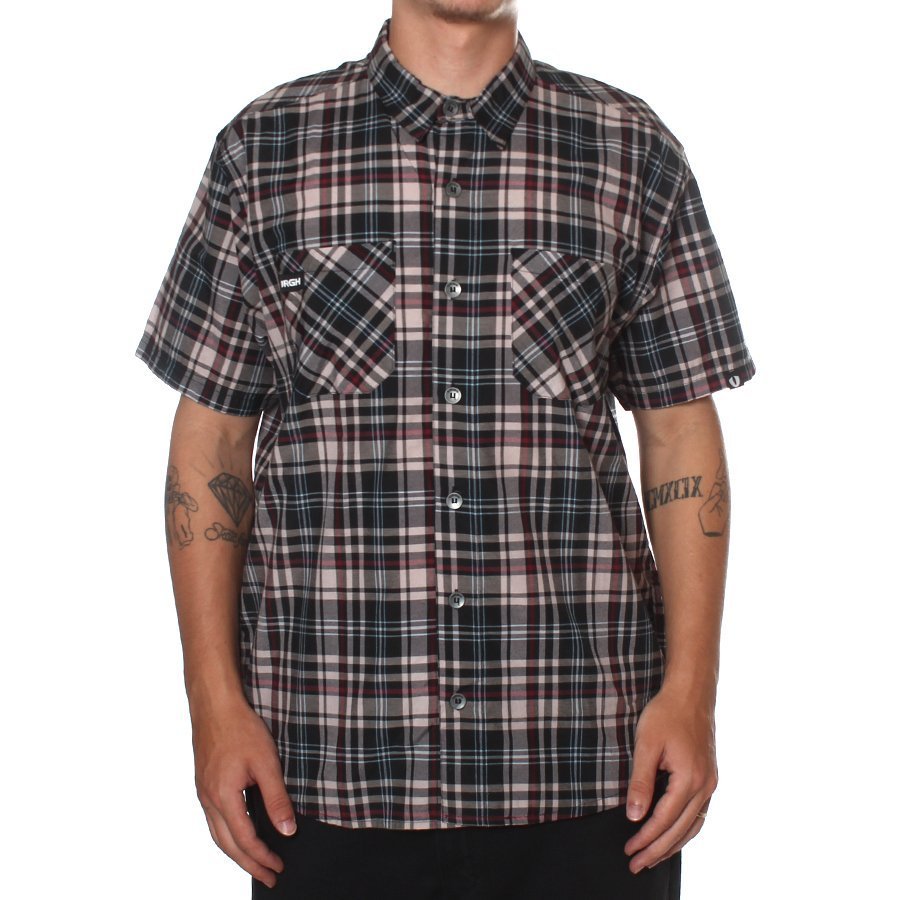 camisa-xadrez-destroyed-camiseta-lisa-moda-urbana-masculina – RG