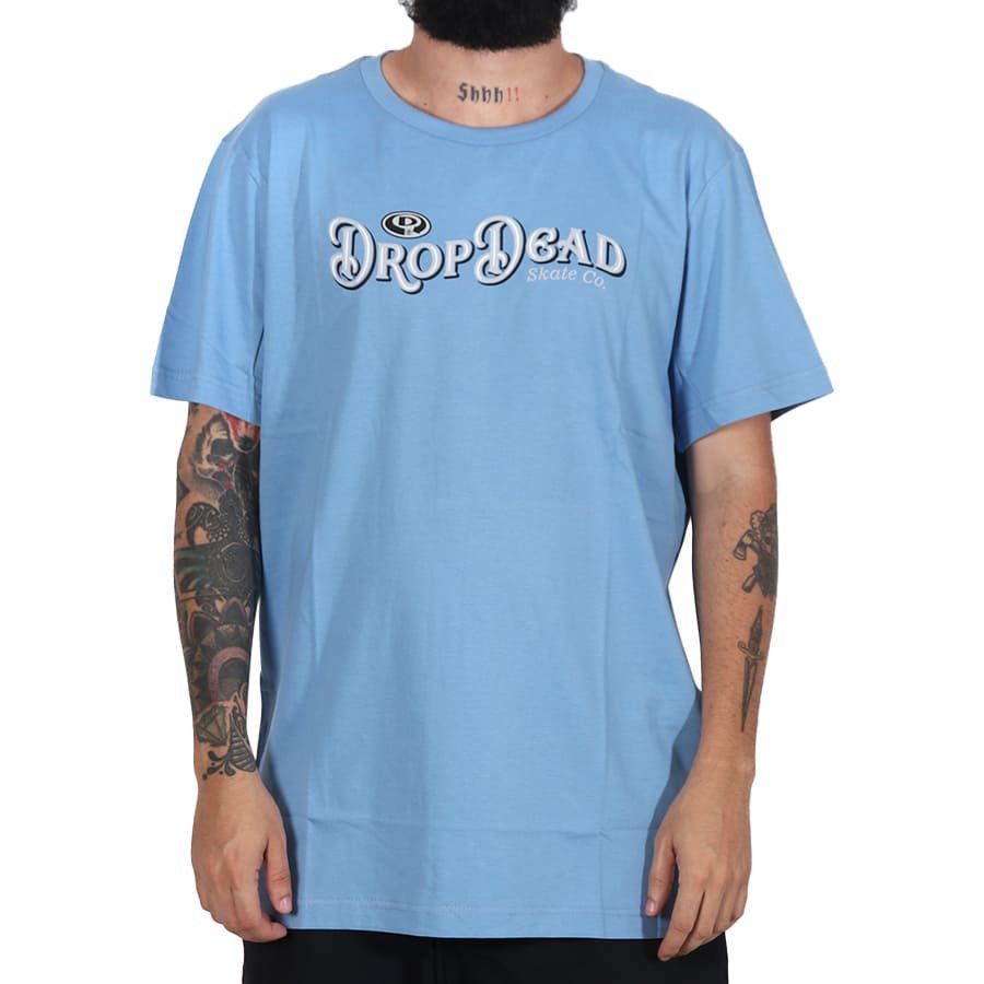 Camiseta Drop Dead Company Azul Claro - Rock City