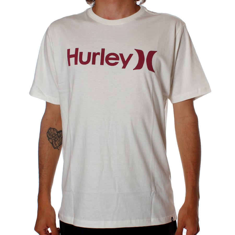 Camiseta Hurley Logo Solid Creme Rock City