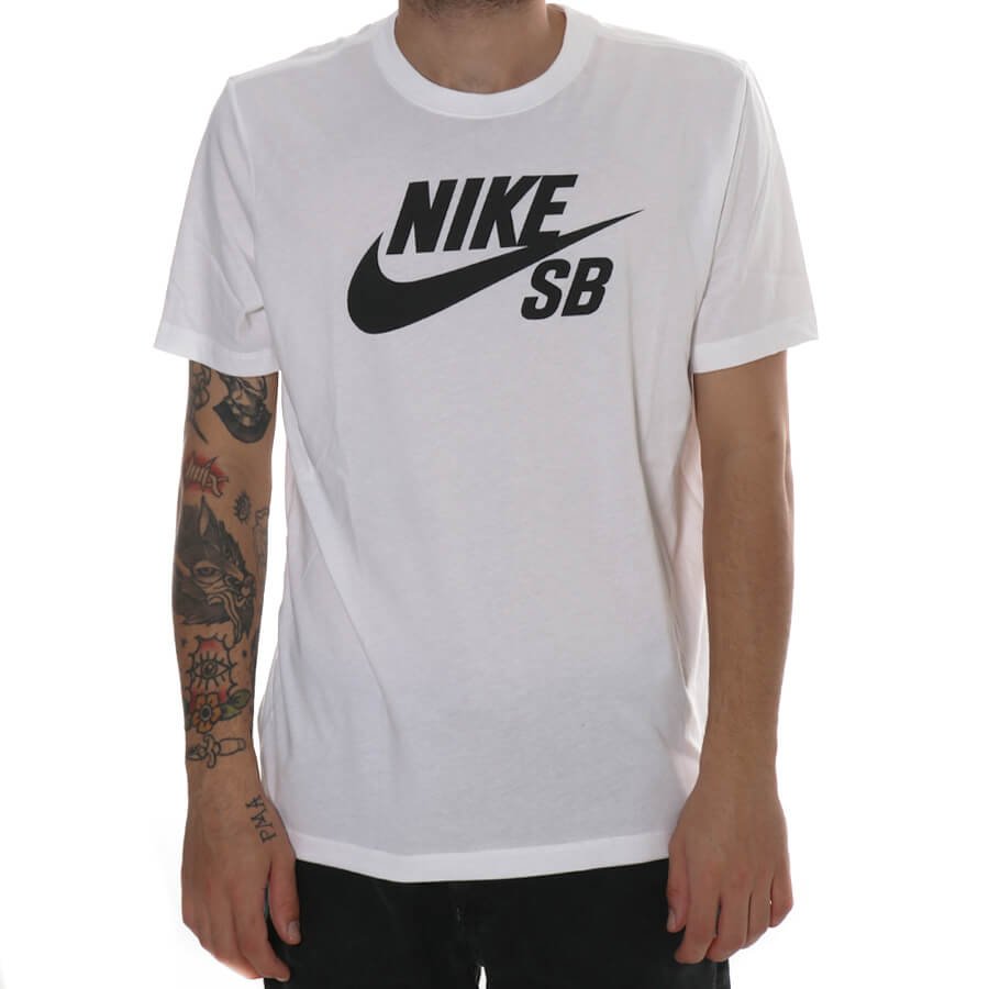 Partido Ostentoso Respectivamente Camiseta Nike SB Logo Clássico Branco/Preto - Rock City