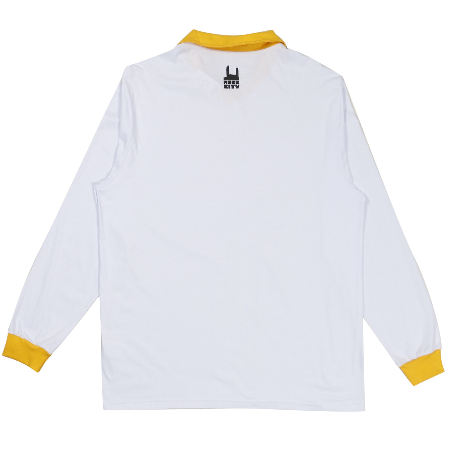 Camiseta Rock City Criciúma Vintage M/L Branco/Amarelo