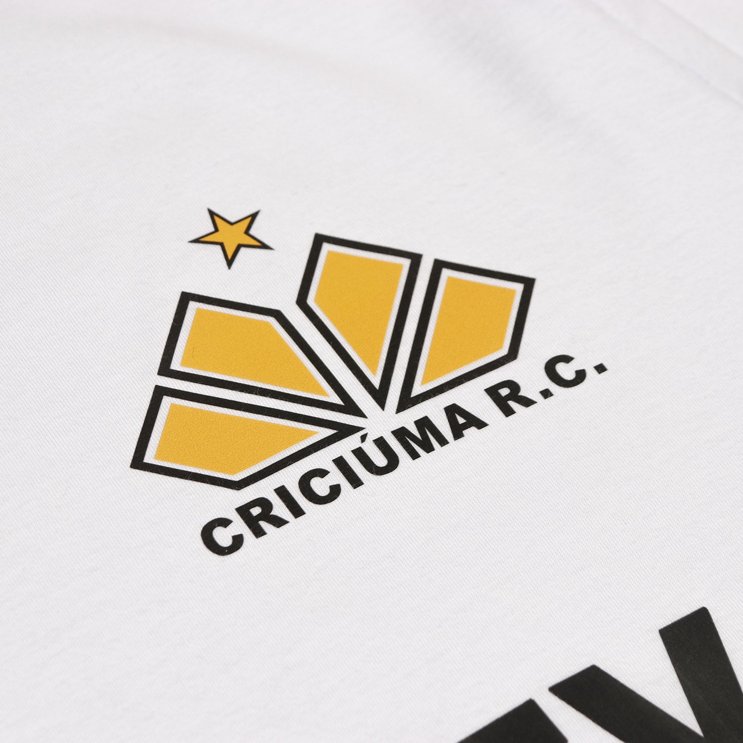 Camiseta Rock City Criciúma Vintage M/L Branco/Amarelo