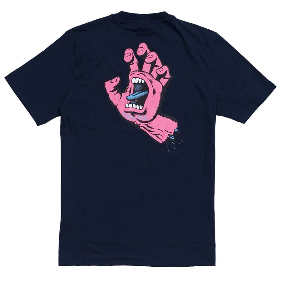 Camiseta Santa Cruz Screaming Hand Azul Marinho - Rock City