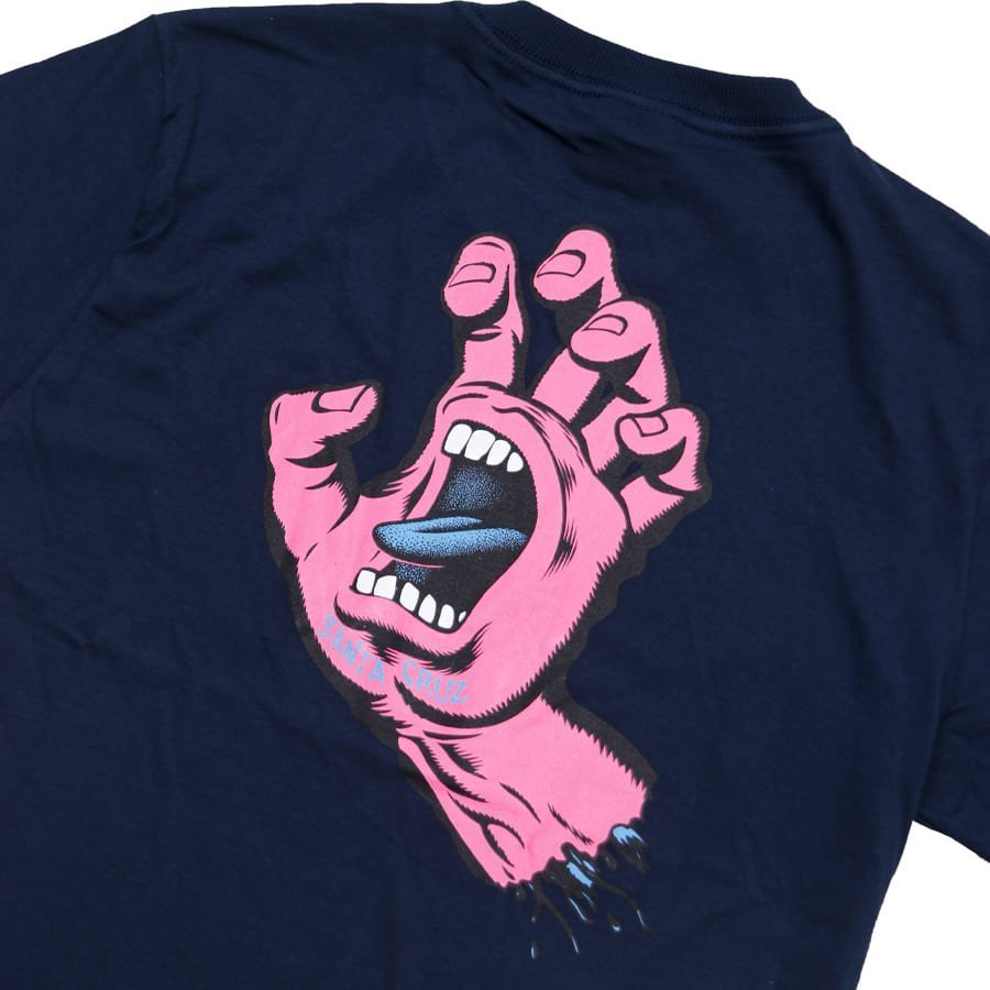 Camiseta Santa Cruz Screaming Hand Azul Marinho - Rock City