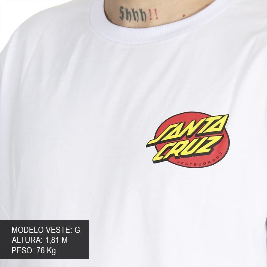 Camiseta Santa Cruz Street Creep Hand Branco - Rock City