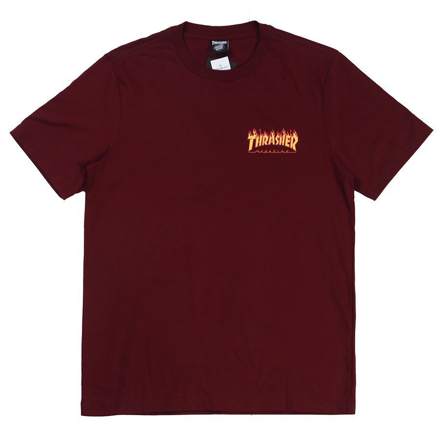 Camiseta Santa Cruz X Thrasher Flame Dot Collab Bordô - Rock City