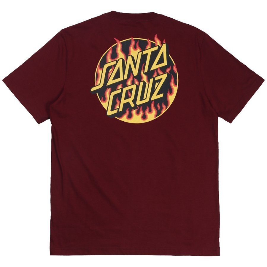 Camiseta Santa Cruz X Thrasher Flame Dot Collab Bordô - Rock City