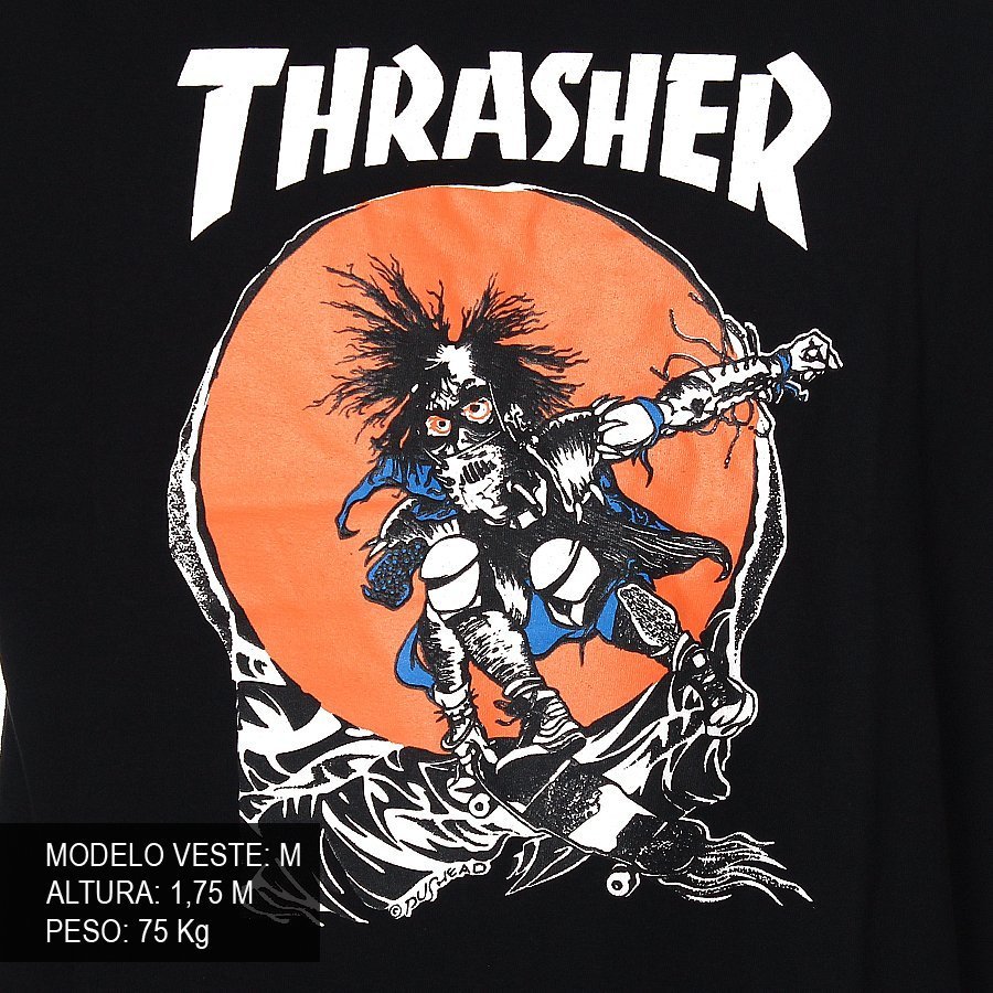 Camiseta Thrasher Magazine Outlaw Preto - Rock City