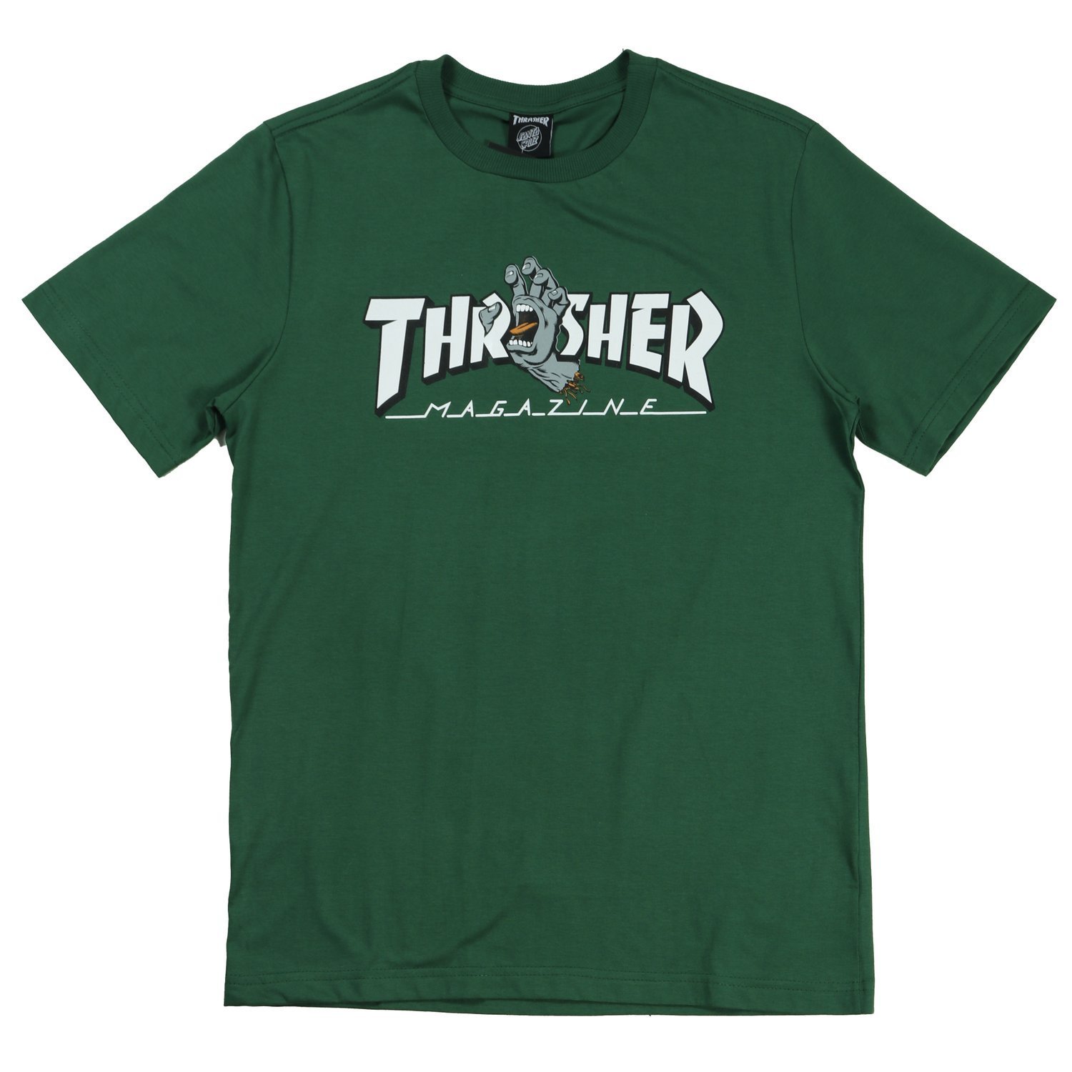 Camiseta Thrasher X Santa Cruz Screaming Logo Collab Verde - Rock City