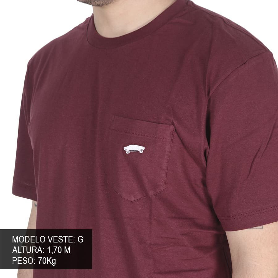 Camiseta Vans Everyday Pocket Bordo Rock City