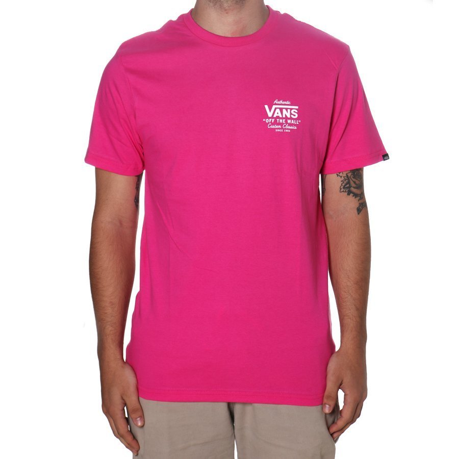 camiseta vans rosa masculina