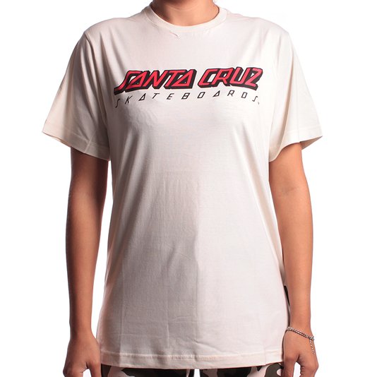 Camiseta Santa Cruz Classic Stripe Bege Claro