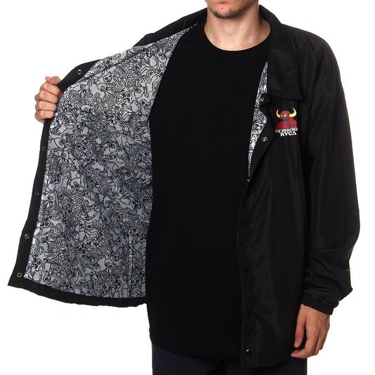 Jaqueta RVCA x Toy Machine Windbreak Preto