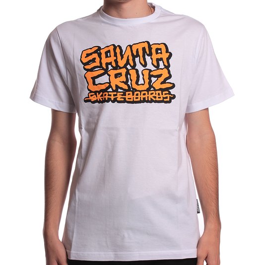 Camiseta Santa Cruz Juvenil Letters Branco