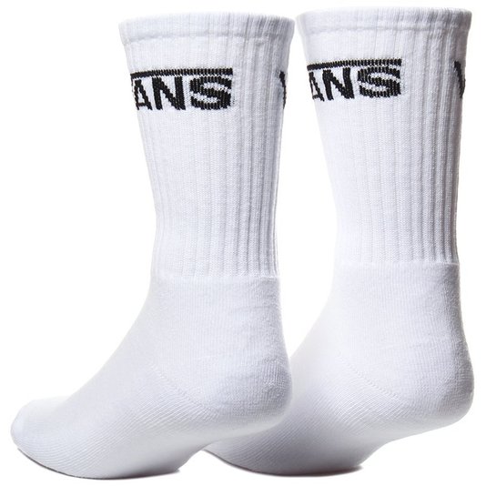 Meia Vans Classic Crew Cano Alto 3PK Branco