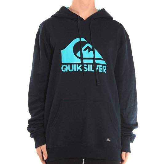 Moletom Quiksilver Core Manga Azul Marinho