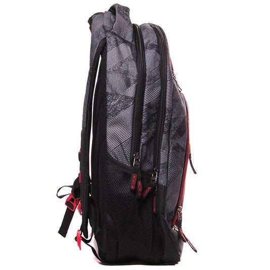 Mochila Ogio Tribune Patchwork Cinza/Vermelho