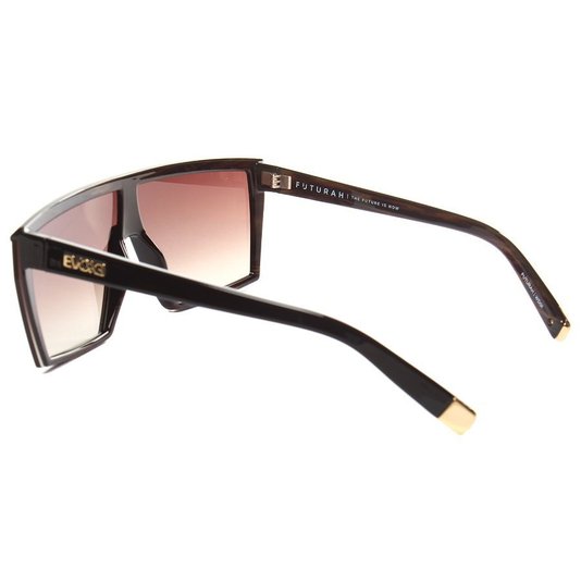 Óculos Evoke Futurah WD01 Wood Gradient Preto/Marrom/Dourado
