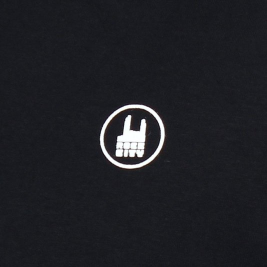 Camiseta Rock City Manga Longa Escrita Mini Logo Preto