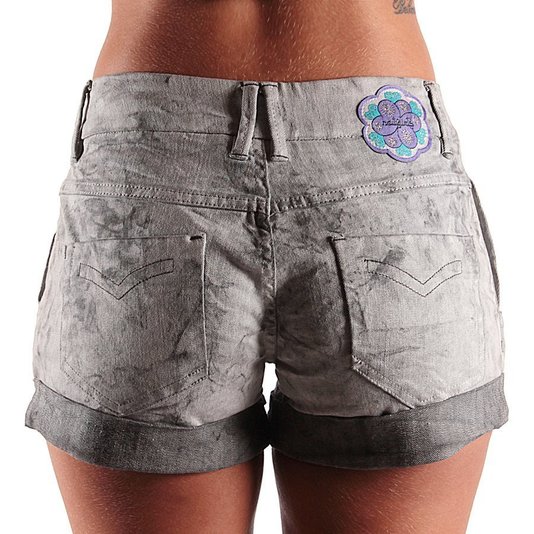 Shorts New Girl Skate Whitc Cinza
