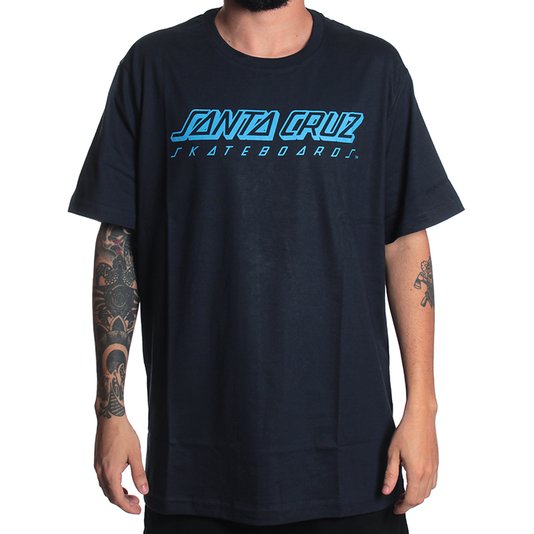 Camiseta Santa Cruz Classics Strip Azul Marinho