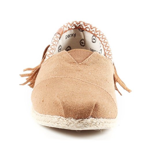 Alpargata Perky Flecos Camel Corda Khaki
