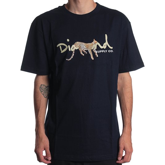 Camiseta Diamond Leopard OG Script Azul Marinho