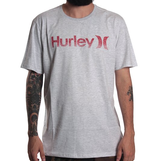 Camiseta Hurley O&O Branco Mescla/Vermelho