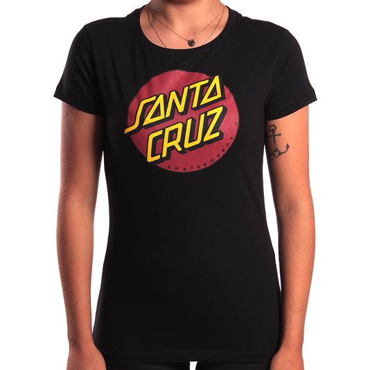 Camiseta Santa Cruz Classic Dot Preto