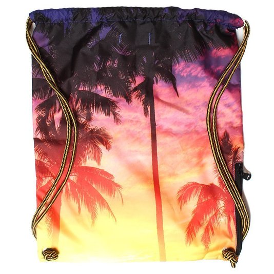 Bolsa Adidas Gymsack Palm Amarelo/Roxo