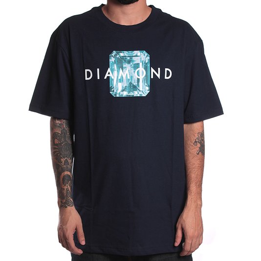 Camiseta Diamond Esmerald Cut Azul Marinho