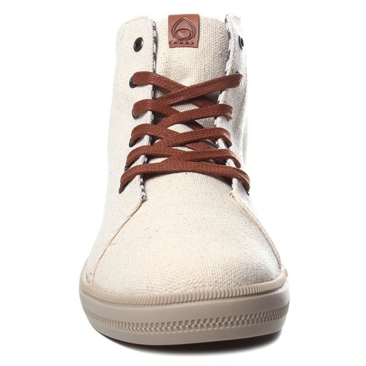 Tênis Perky Cano Alto Cotton Creme/Marrom