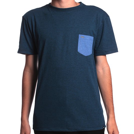 Camiseta Hurley Silk Juvenil Pocket Azul Marinho