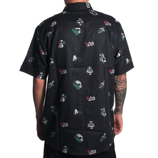 Camisa Lost Manga Curta Vacation 4Ever Preto