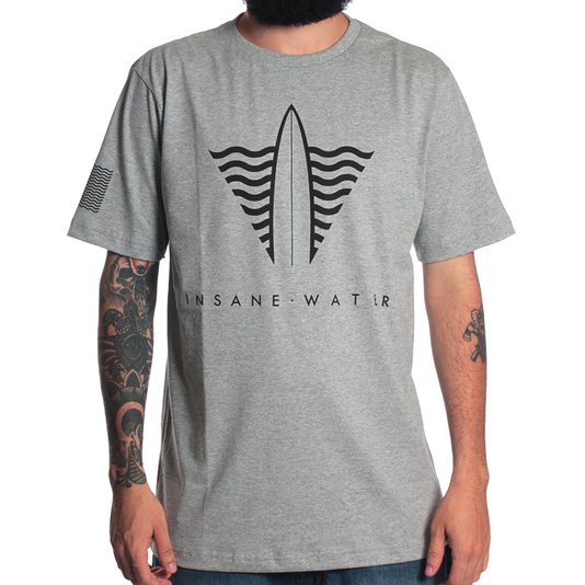 Camiseta Insane Water Logo Script Mescla