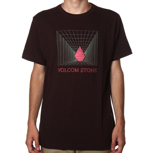 Camiseta Volcom Slim Digi Marrom