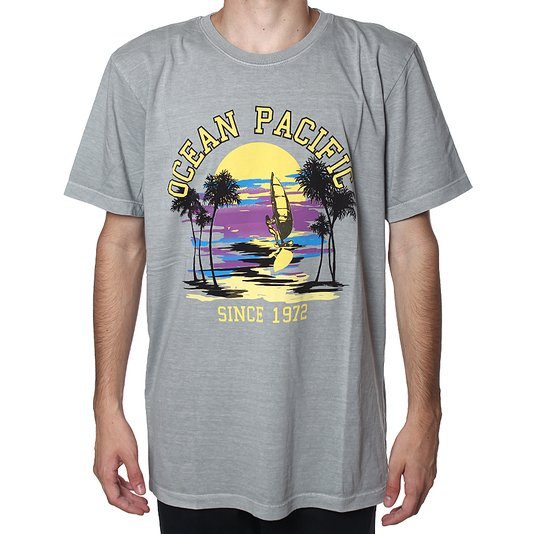 Camiseta Ocean Pacific Sunshine Since 72 Cinza