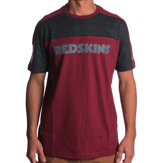 Camiseta New Era Redskins Double Bordo/Mescla