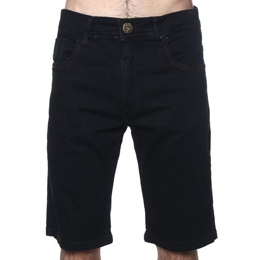 Bermuda Live Basic Jeans Preto
