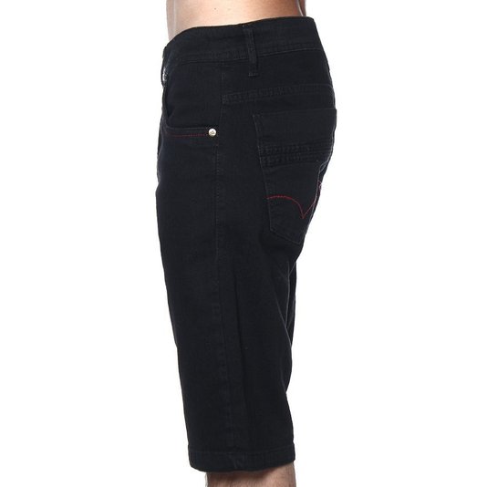 Bermuda Live Basic Jeans Preto