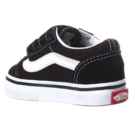 Tenis Vans Old Skool Velcro Infantil Preto/Branco