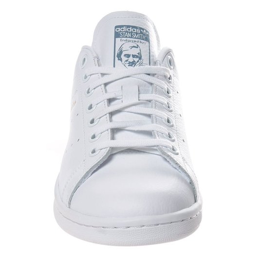 Tênis Adidas Stan Smith Branco/Azul Claro 