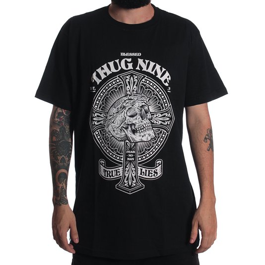 Camiseta Thug Nine Skull Lord Preto