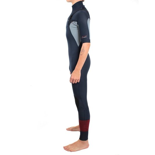 Long John Rip Curl C/Z Aggro Manga Curta 2.2 Azul Marinho