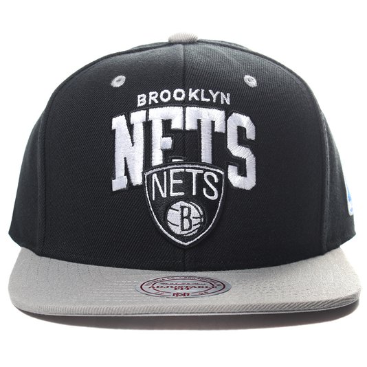 Boné Mitchell & Ness Brooklyn Nets Preto/Cinza