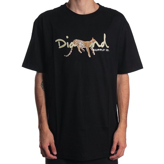 Camiseta Diamond Leopard OG Script Preto