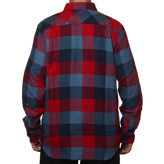 Camisa Vans Manga Longa Flannel Azul/Vermelho