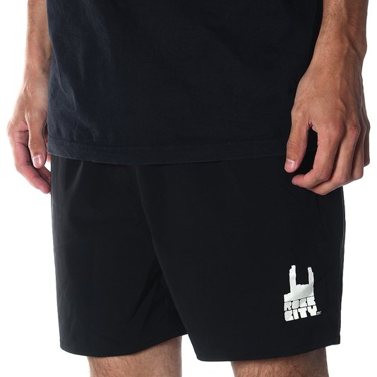 Bermuda Shorts Rock City Logo Preto