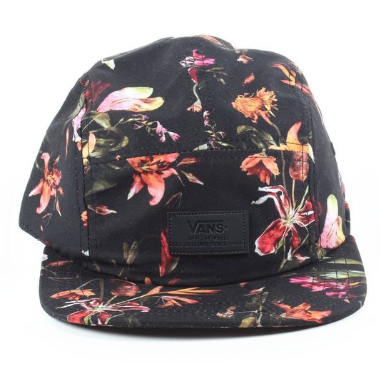 Bone Vans Davis 5 Panel Floral Preto